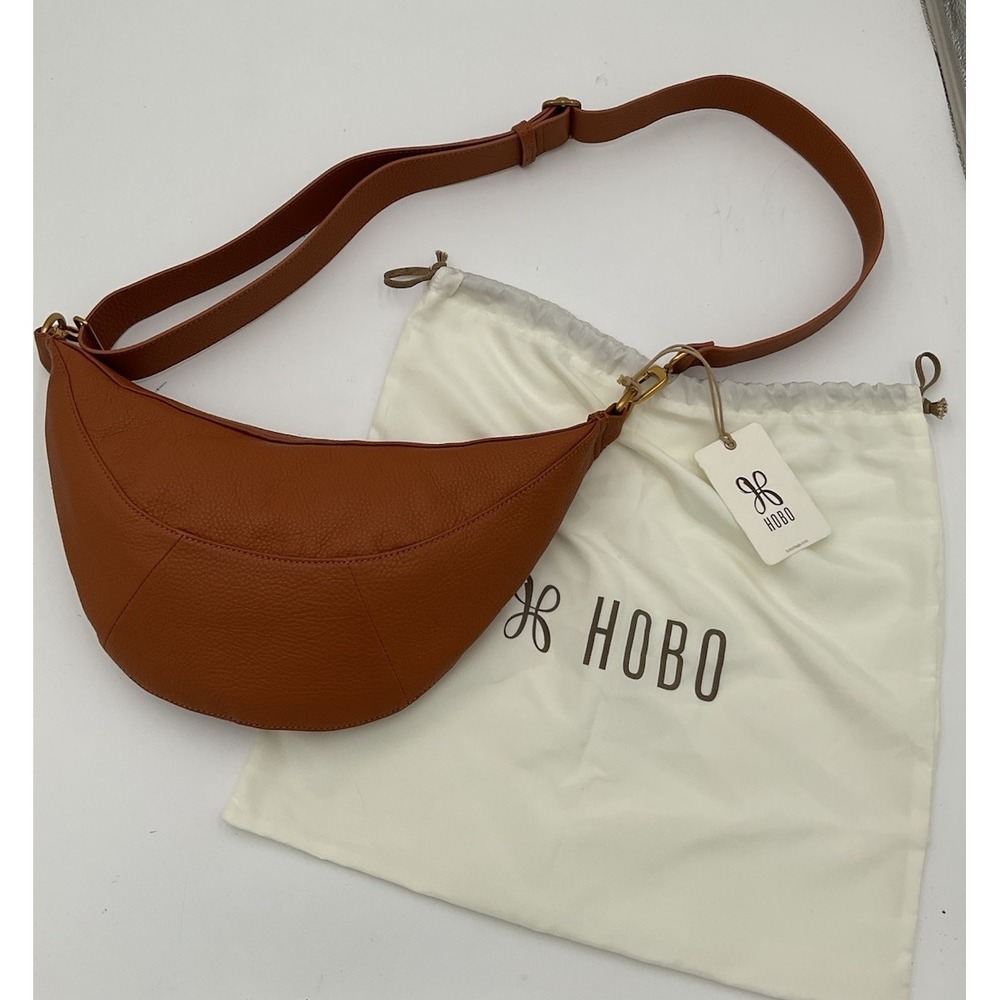 Hobo Carmen Linen Sling Crossbody Bag. Warm Honey Color New with Tags